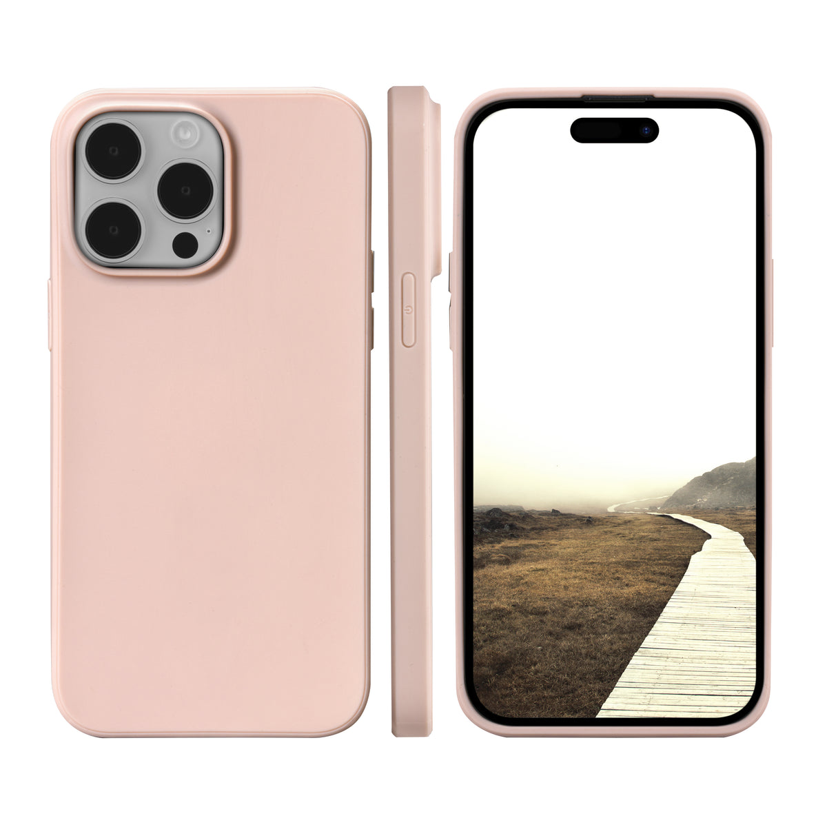 Coque de Protection Greenland pour iPhone 15 Pro, Housse Rose