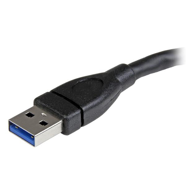 StarTech.com Câble d'extension USB 3.0 15cm, Rallonge USB A Mâle vers Femelle, Noir