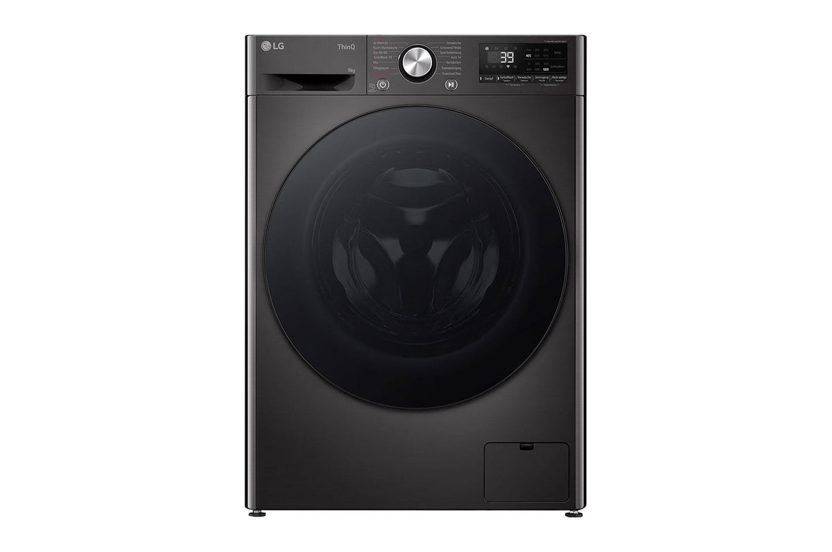 LG F2V7SLIM9B machine à laver Charge avant 9 kg 1200 tr/min Noir