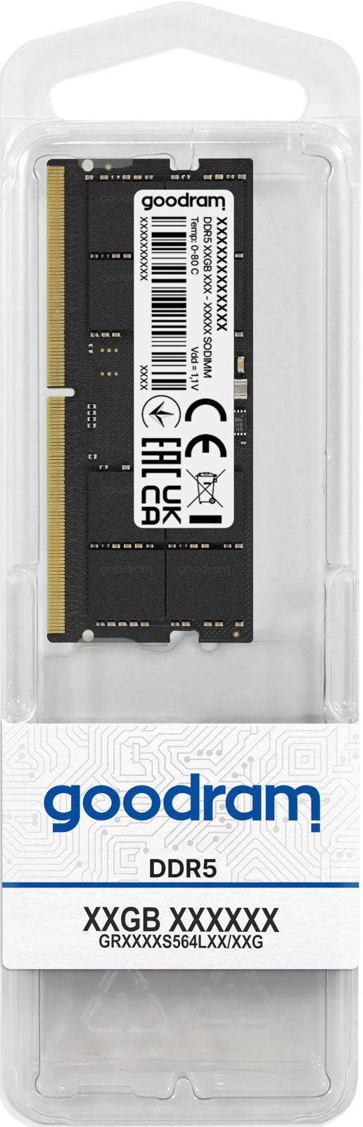 Goodram GR4800S564L40S/16G module de mémoire 16 Go 1 x 16 Go DDR5 262-pin SO-DIMM
