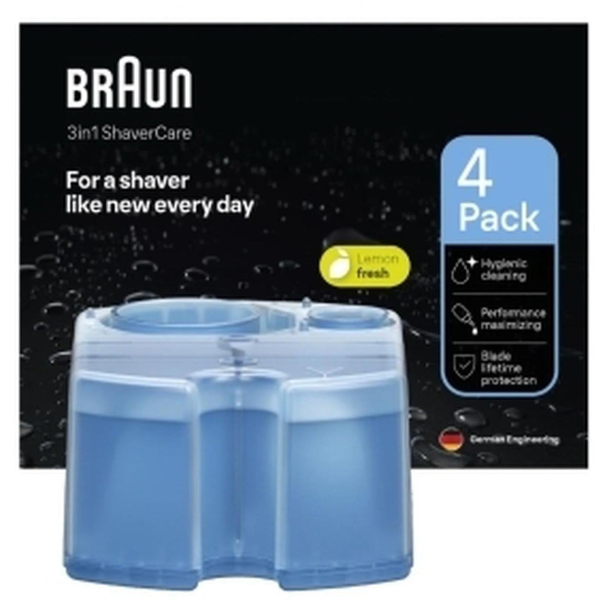 Braun Pack 4 recharges de liquide nettoyant CCR4