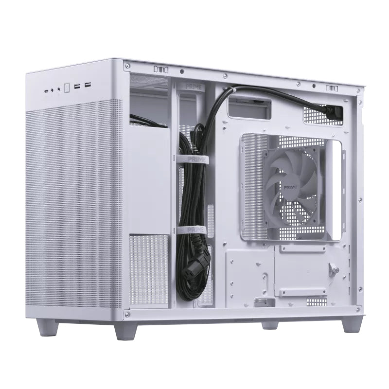 ASUS PRIME AP201 CASE TG WHITE Mini Tower Blanc