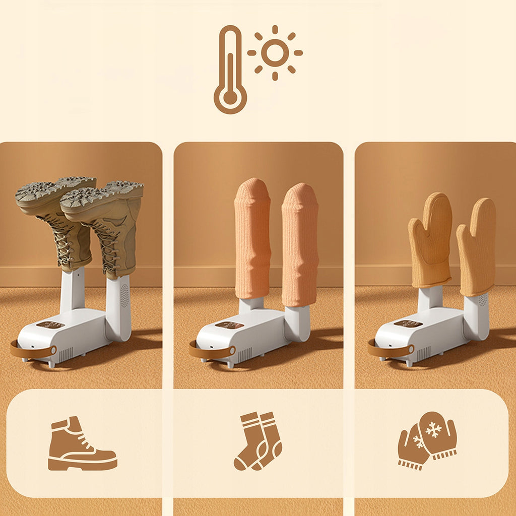 SÈCHE-CHaussures ÉLECTRIQUE POUR CHaussures, GANTS ET CHAUSSETTES AVEC DÉSINFECTION UV ET MINUTERIE