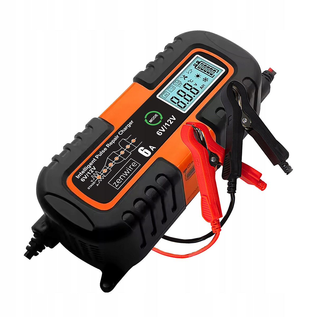 Chargeur-redresseur de batterie de voiture avec fonction de réparation AGM 6 V / 12 V Zenwire JMD-6S