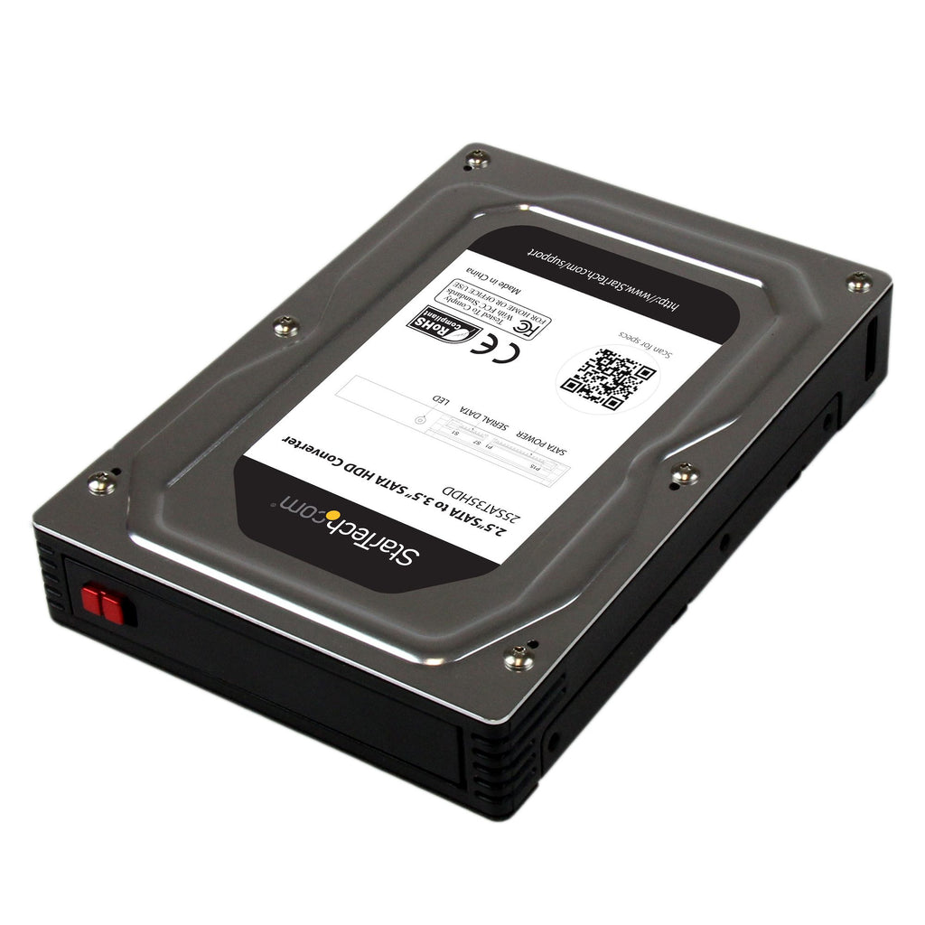 StarTech.com Boîtier Adaptateur en Aluminium pour DD/SSD SATA 2,5" vers 3,5", jusqu'à 12,5 mm