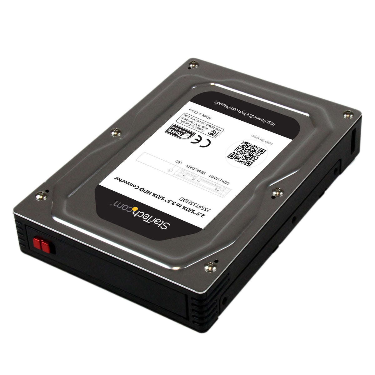 StarTech.com Boîtier Adaptateur en Aluminium pour DD/SSD SATA 2,5" vers 3,5", jusqu'à 12,5 mm