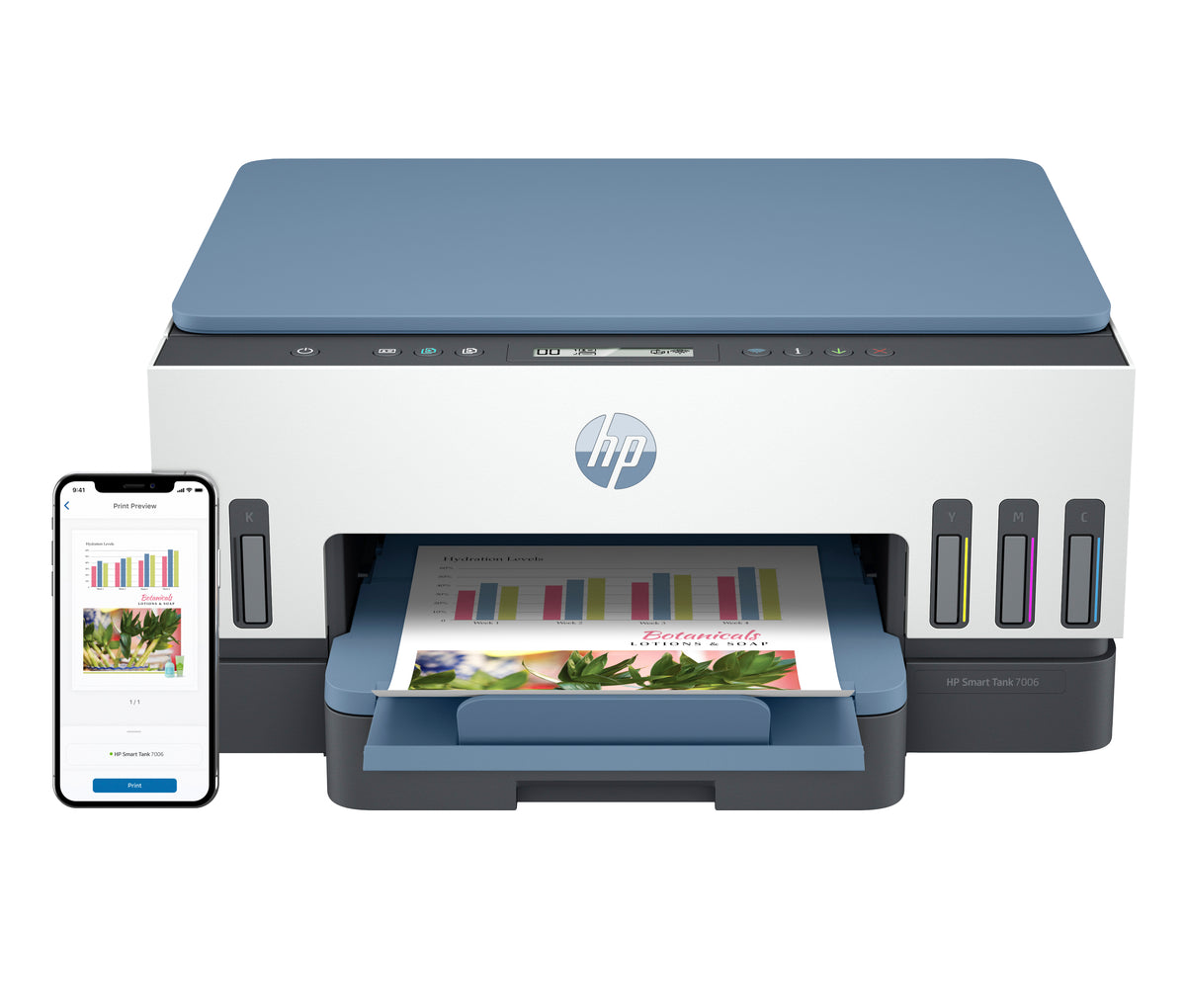 HP Smart Tank 7006 Sans fil All-in-One Couleur Imprimante, Impression recto-verso; copieur, scanner