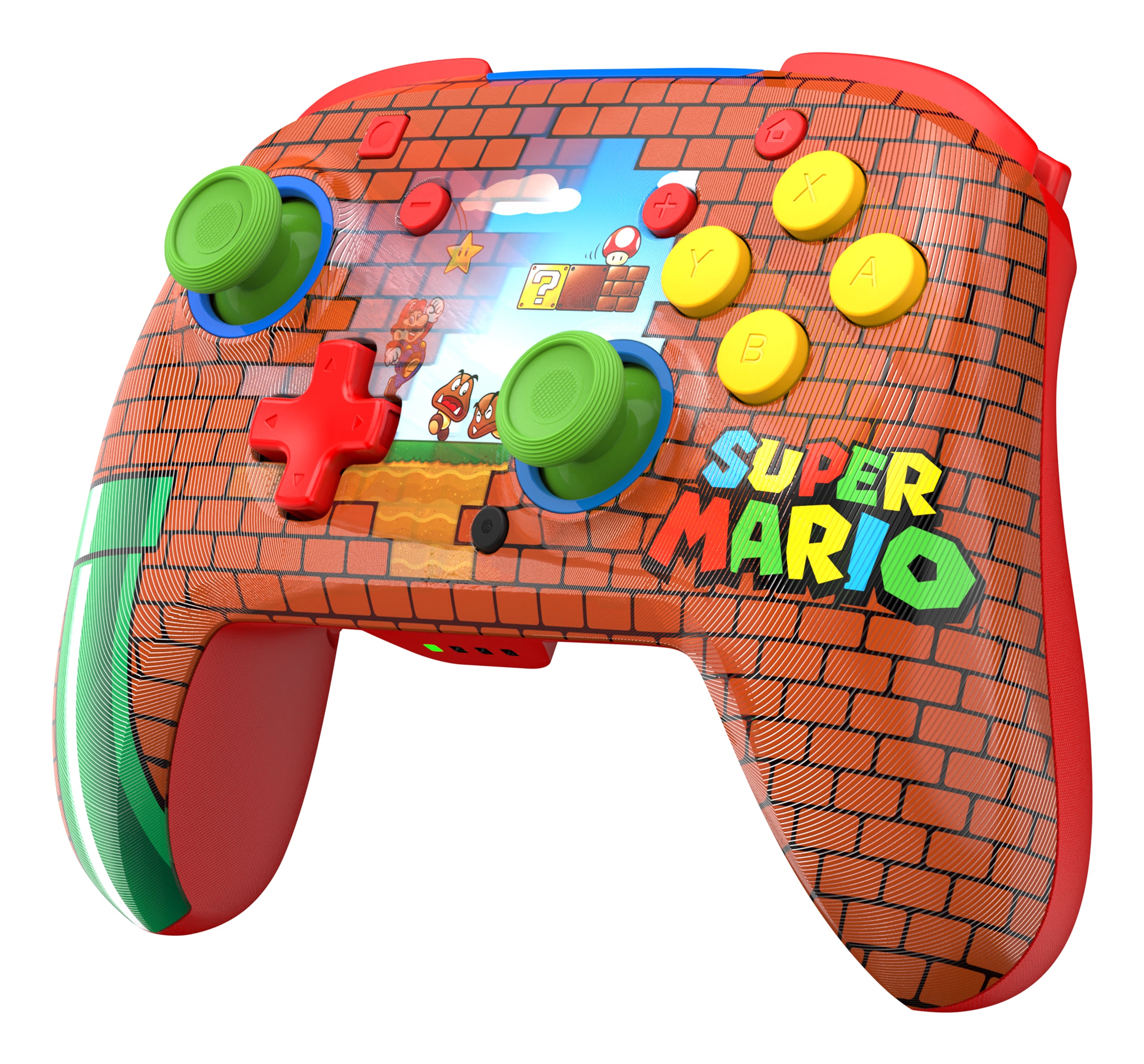 Turtle Beach Rematch Mario Brick Manette sans fil sous licence officielle Nintendo pour Nintendo Switch avec batterie rechargeable. Fonctionne aussi avec la Nintendo Switch 2 - Bouton C indisponible