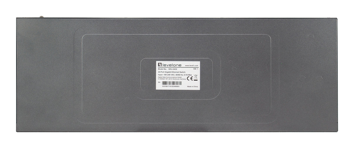 LevelOne GEU-2432 Non-géré Gigabit Ethernet (10/100/1000) 1U Gris