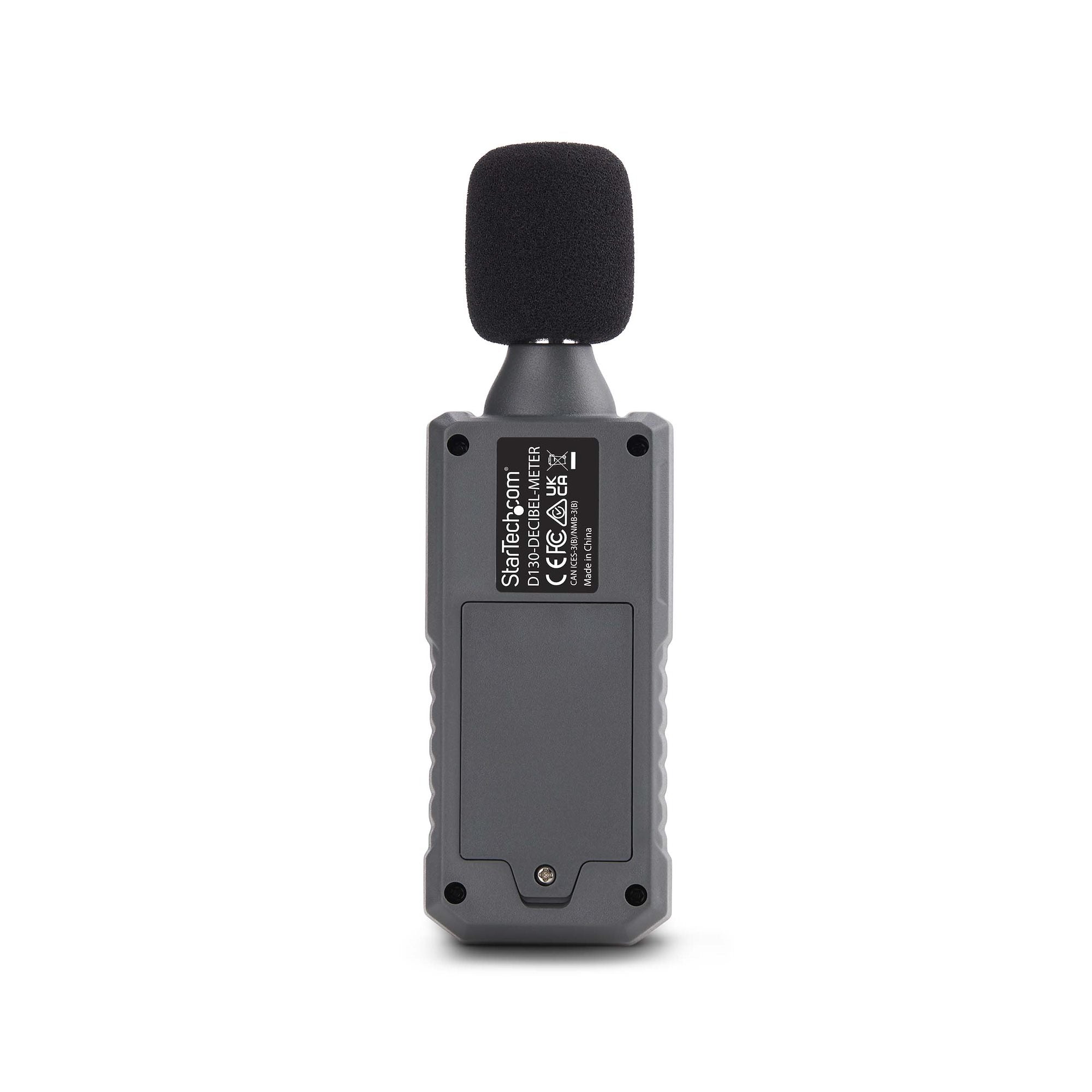 StarTech.com Sonomètre Numérique Portable avec Grand Écran LCD, Lecteur de Niveau de Bruit/Décibel pour Salle de Serveur/Bureau, Moniteur Audio, Gamme 30-130dBA, Lectures Min/Max précises