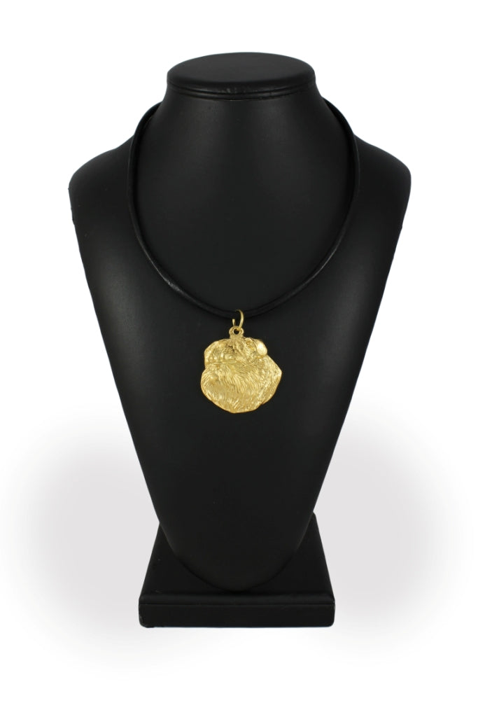 Griffon Bruxellois, Brussels Griffon I - necklace with a dog in a gift box, gold-plated pendant for a dog lover, striking jewelry by Art-Dog