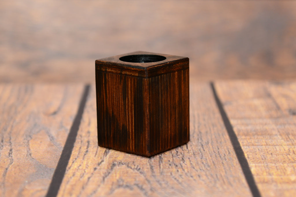 Schnauzer III - wooden candle holder with a dog, a unique souvenir after losing a dog, a handicraft from the Art-Dog brand