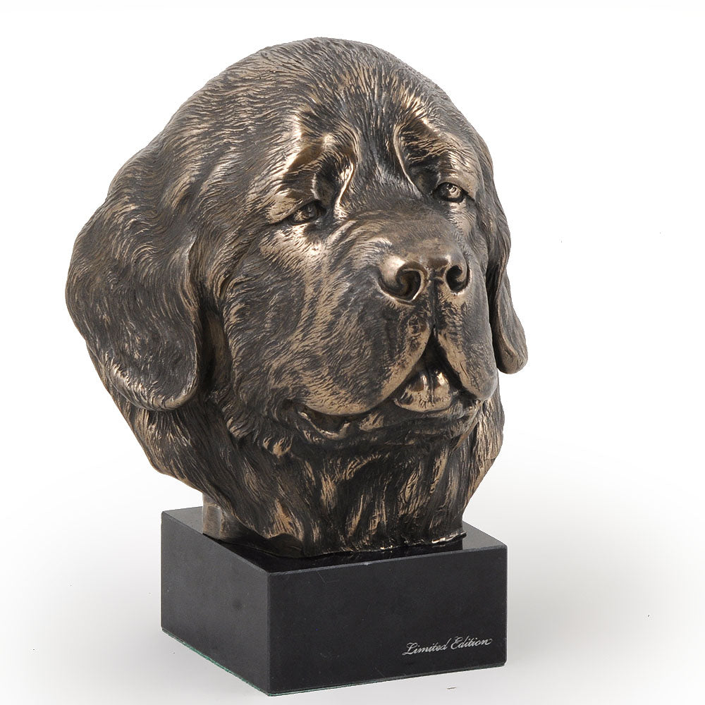 Newfoundland, Newfs, Newfies - Dog statue, bust on stone base, sculpture, trophy for dog show by Art-Dog brand