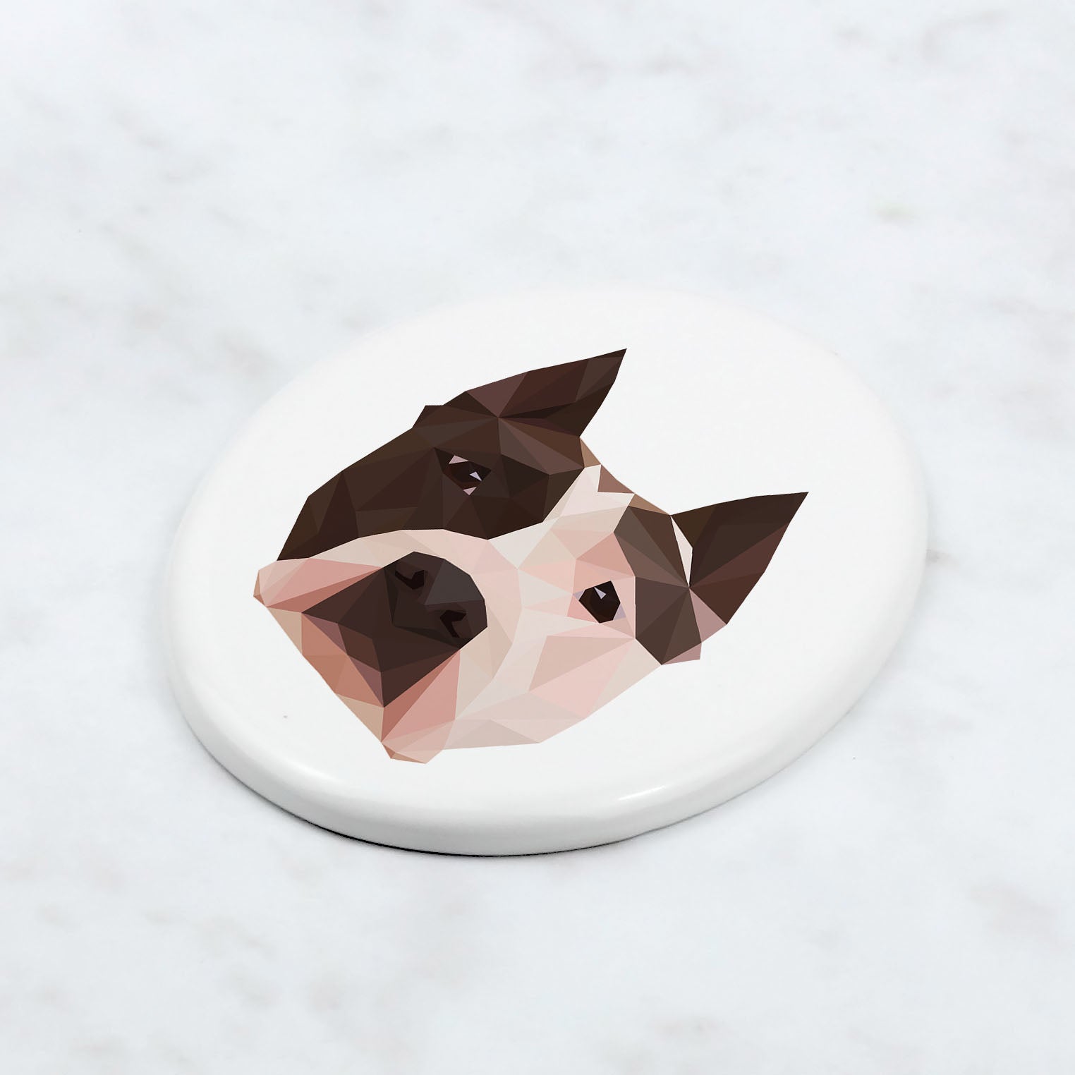 American Staffordshire Terrier, Amstaff - a plate with a geometric design and the brand name Art-Dog