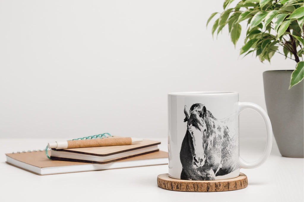 Clydesdale - cup with a horse, cute cup with graphics, a gift with your photo from the Art-Dog brand