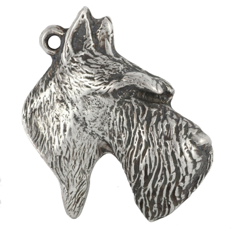 Scottish terrier, Aberdeen Terrier, Scottie, Aberdeenie - Silver-plated key ring with dog, handbag decoration, backpack pendant by Art-Dog brand