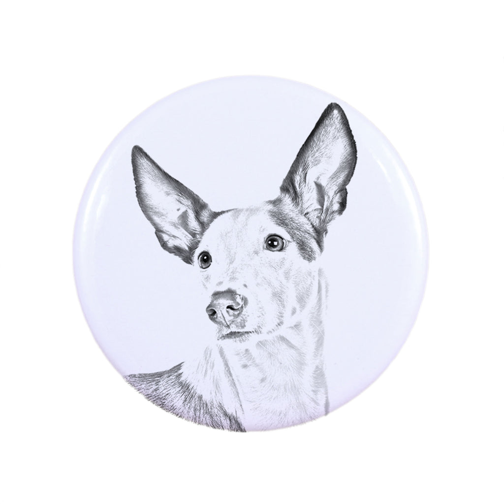 Ibizan Hound, Ibizan Podenco, Ibizan Warren Hound - magnet with a dog's pupil, exceptionally light, strong magnet, handmade product by the Art-Dog brand