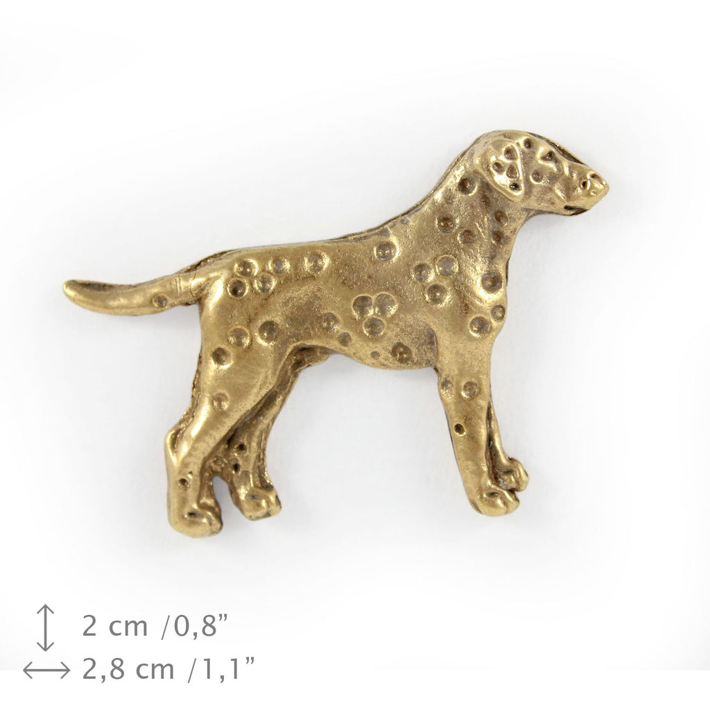 Dalmatian, Carriage Dog, Spotted Coach Dog - Dog brooch in decorative box, elegant gold-plated pin, Art-Dog brand jacket pin