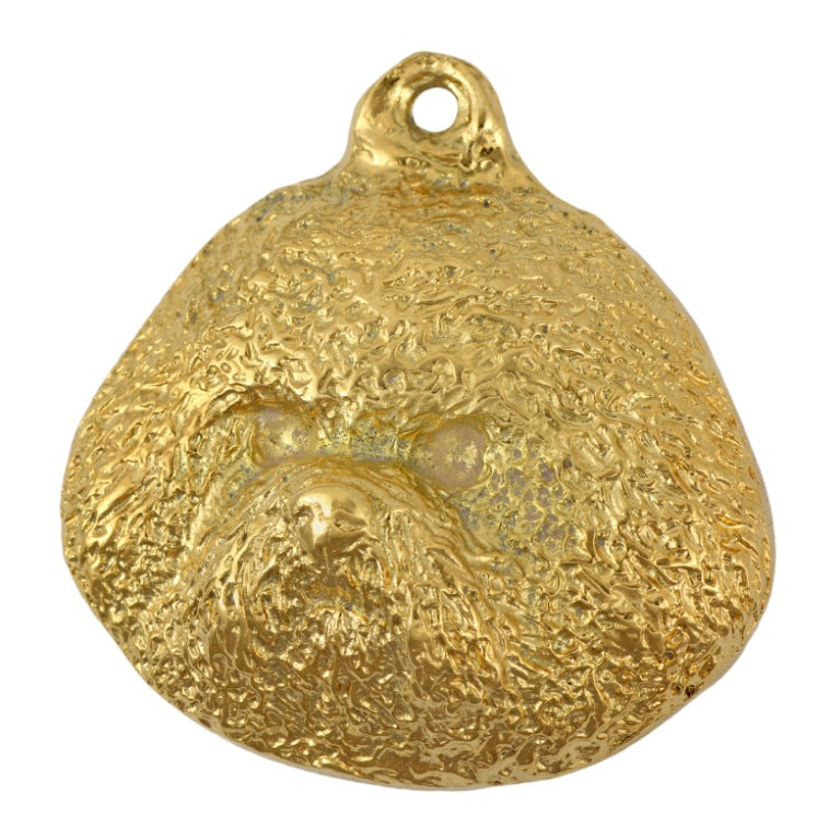 Bichon Frise, Bichon Tenerife, Bichon a poil frise - Gilded key ring with dog, handbag decoration, luxury accessory by Art-Dog brand