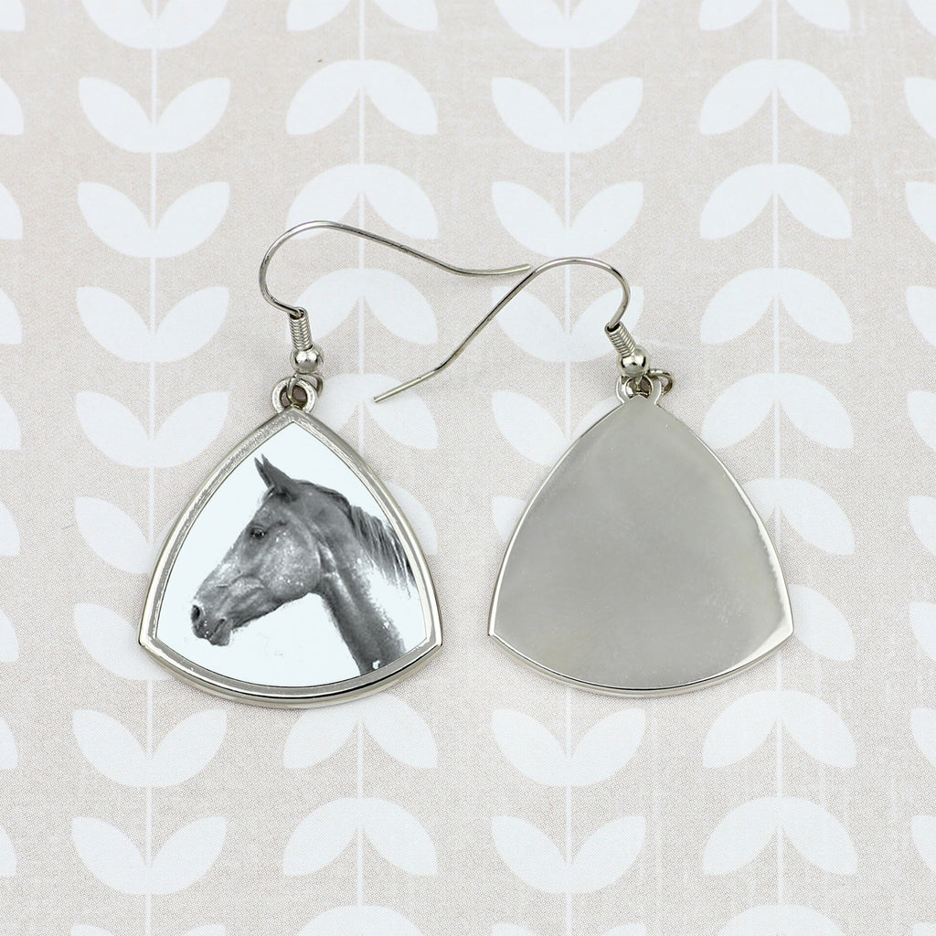 Akhal-Teke - earrings with a horse, hanging earrings with a picture, personalized jewelry with Art-Dog brand print