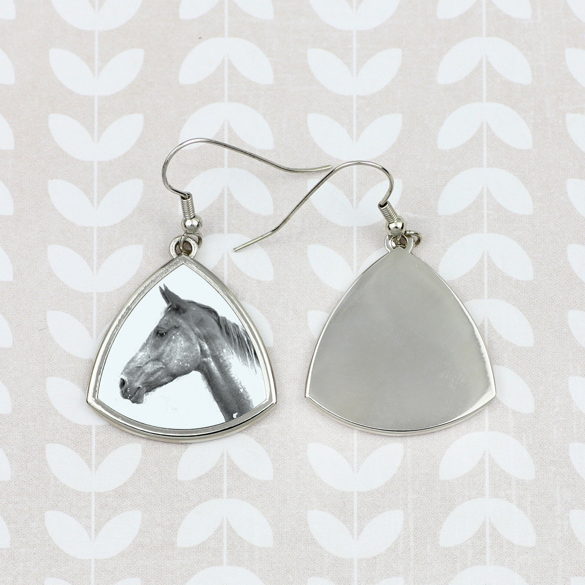 Akhal-Teke - earrings with a horse, hanging earrings with a picture, personalized jewelry with Art-Dog brand print