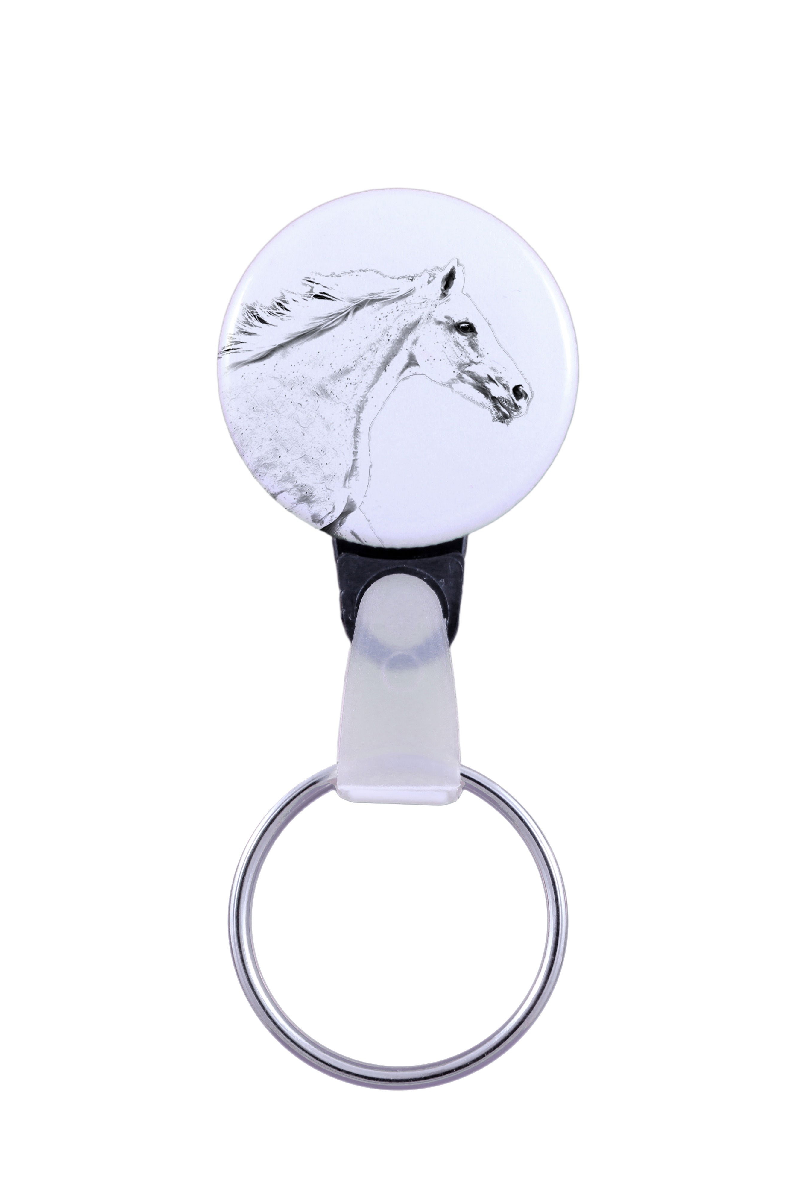 Czech Warmblood - unique keychain with a horse picture, handmade product, light and handy pendant from Art-Dog brand