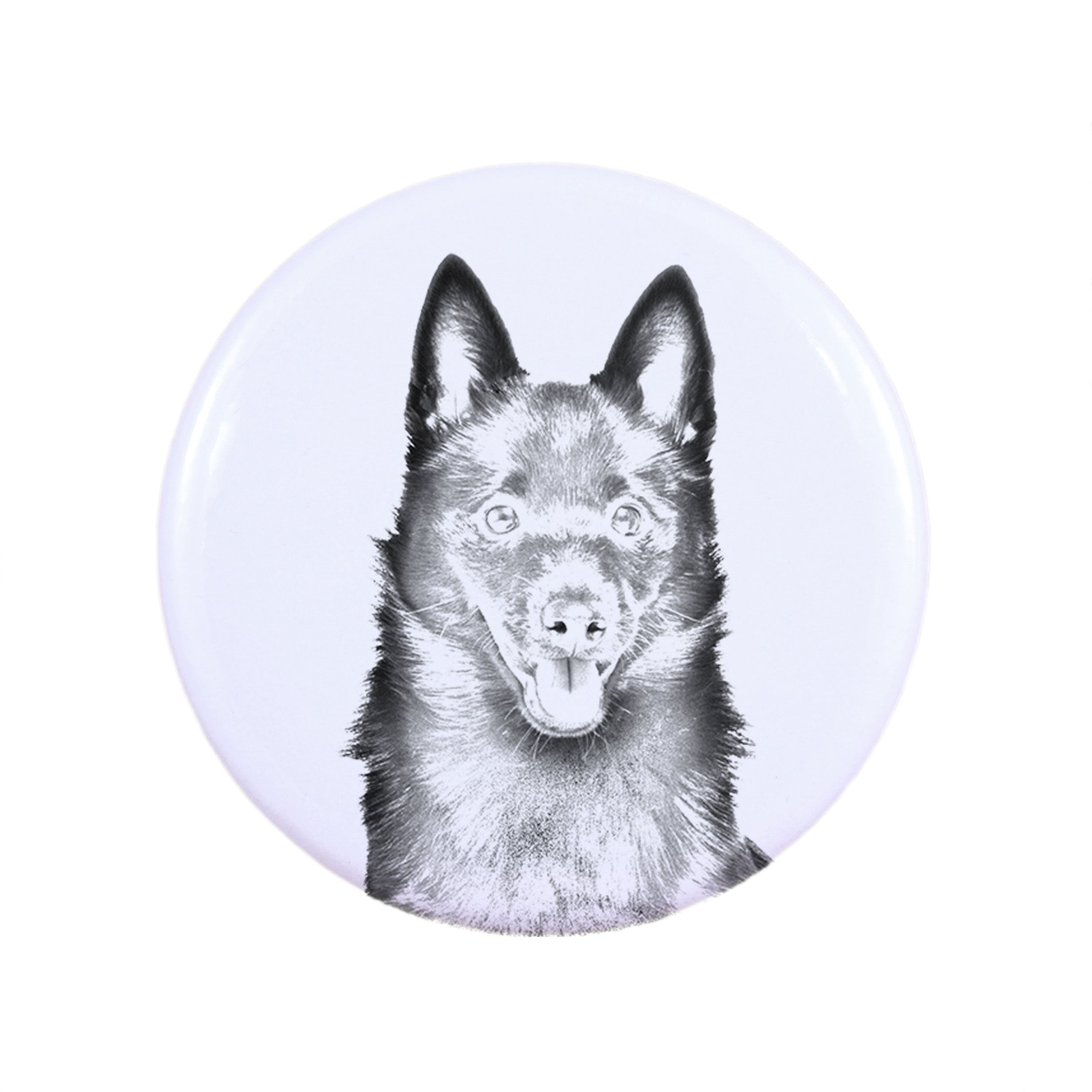 Schipperke, Little Black Devil, Little Captain - magnet with a dog's pupil, exceptionally light, strong magnet, handmade product by the Art-Dog brand