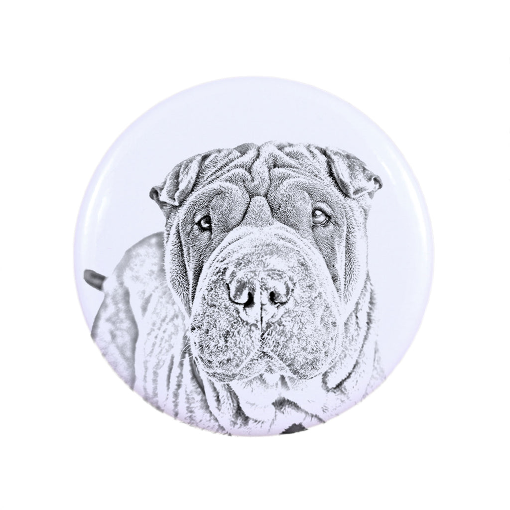 Shar Pei - magnet with a dog's pupil, exceptionally light, strong magnet, handmade product by the Art-Dog brand