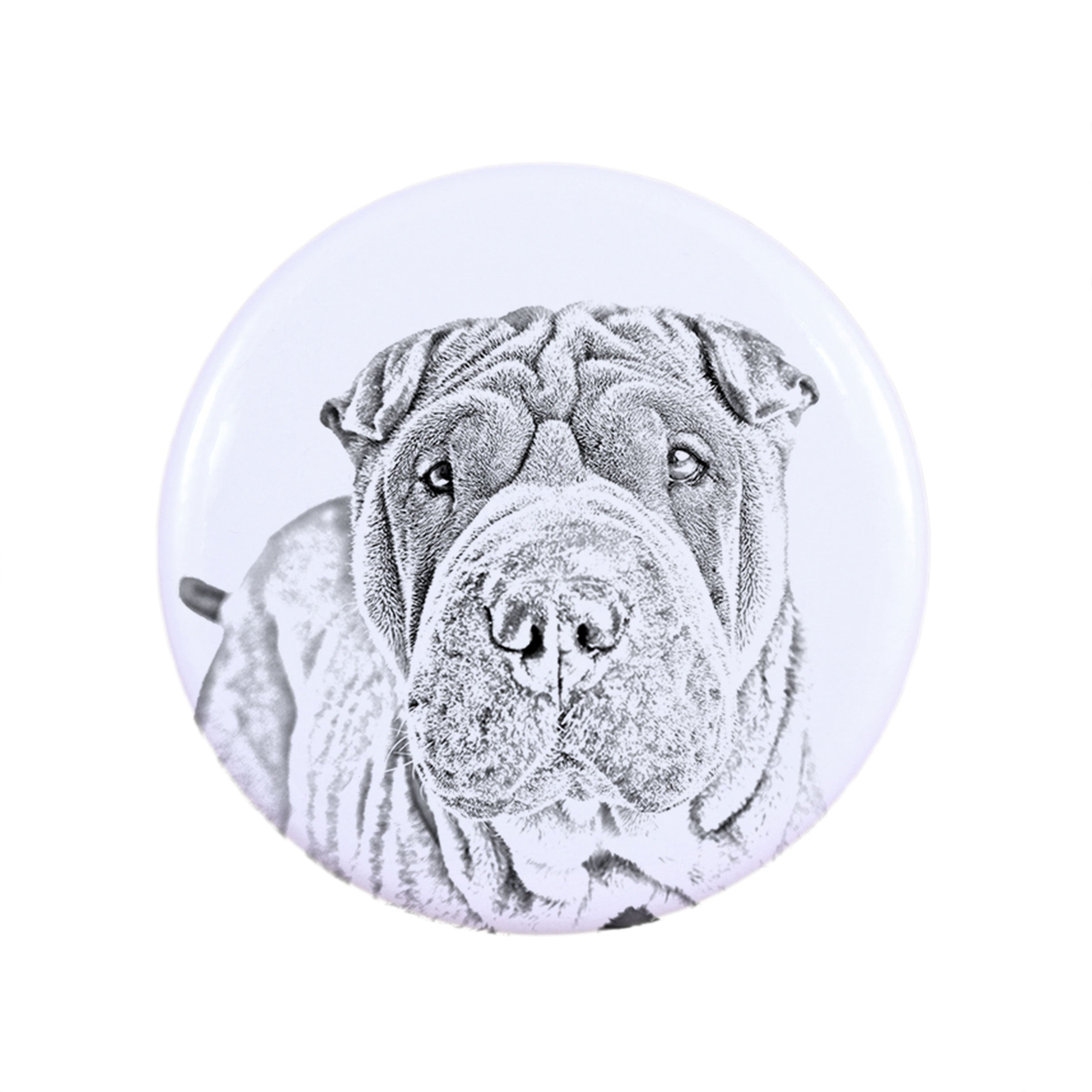 Shar Pei - magnet with a dog's pupil, exceptionally light, strong magnet, handmade product by the Art-Dog brand
