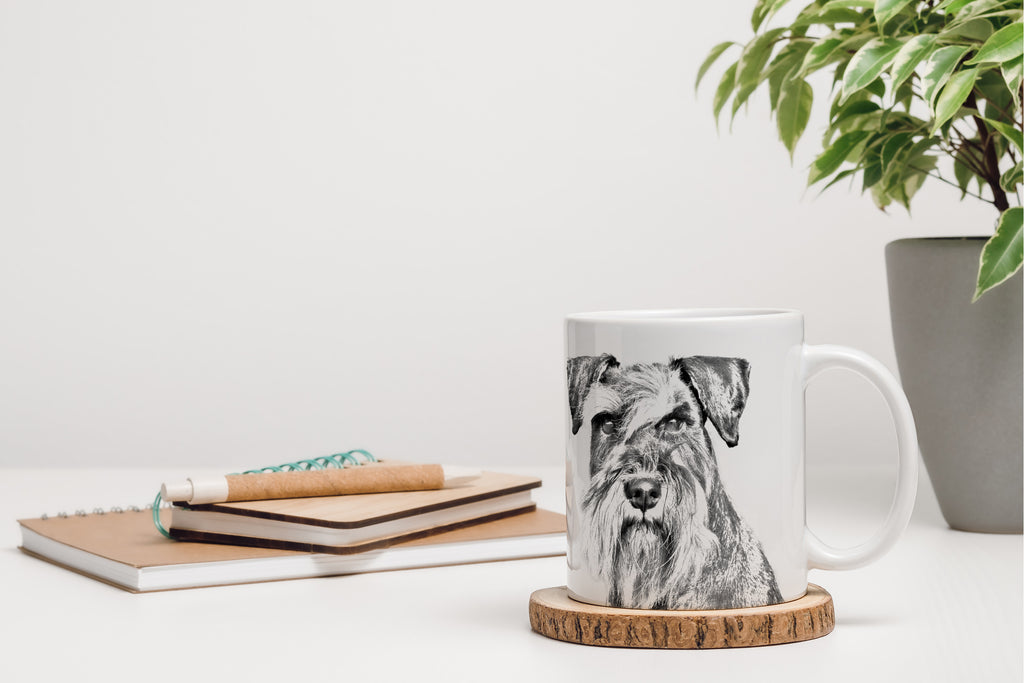 Schnauzer - cup with a dog, cute cup with graphics, a gift with your photo from the Art-Dog brand