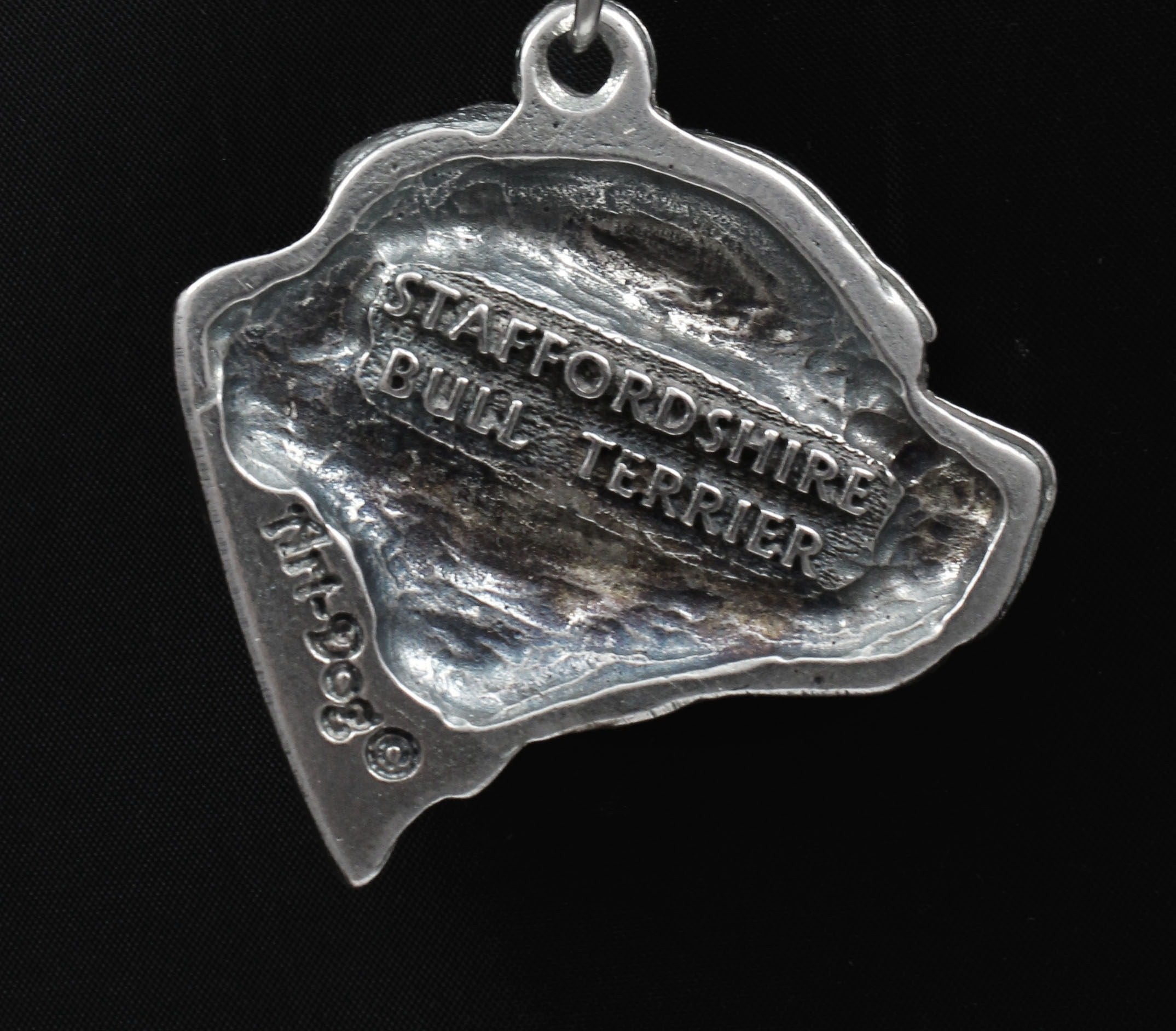 Staffordshire Bull Terrier, Staffy III - Necklace with dog, silver-plated pendant for dog fan, unique jewelry by Art-Dog brand
