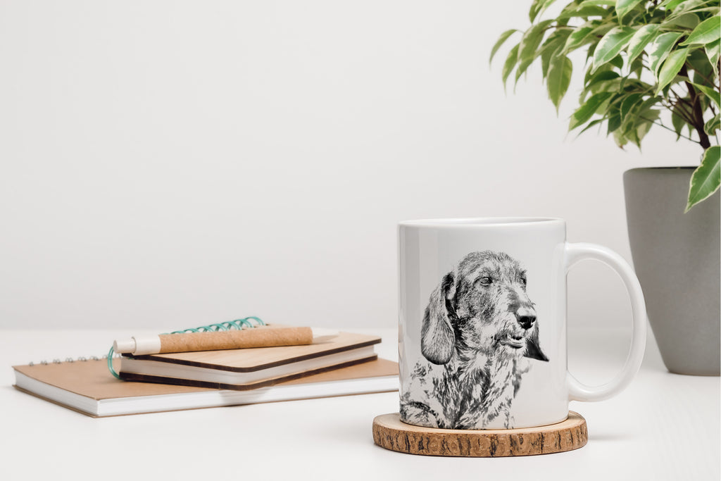 Dachshund - cup with a dog, cute cup with graphics, a gift with your photo from the Art-Dog brand