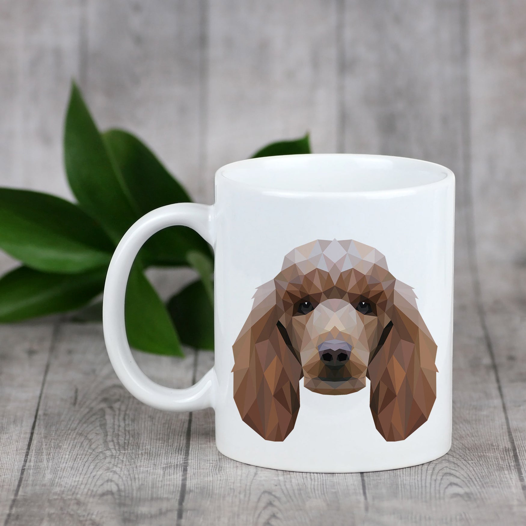 Poodle - cup with a geometric dog image and the inscription Art-Dog