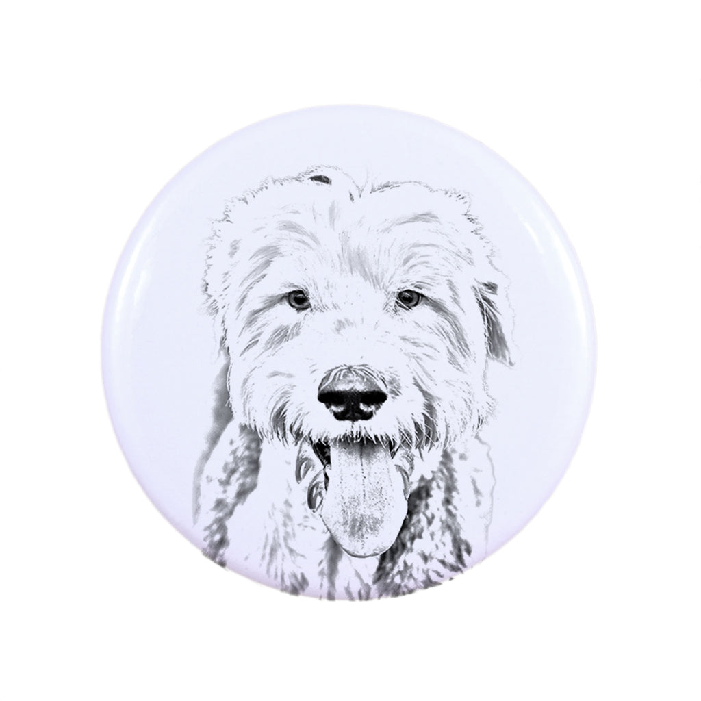 Old English Sheepdog - magnet with a dog's pupil, exceptionally light, strong magnet, handmade product by the Art-Dog brand