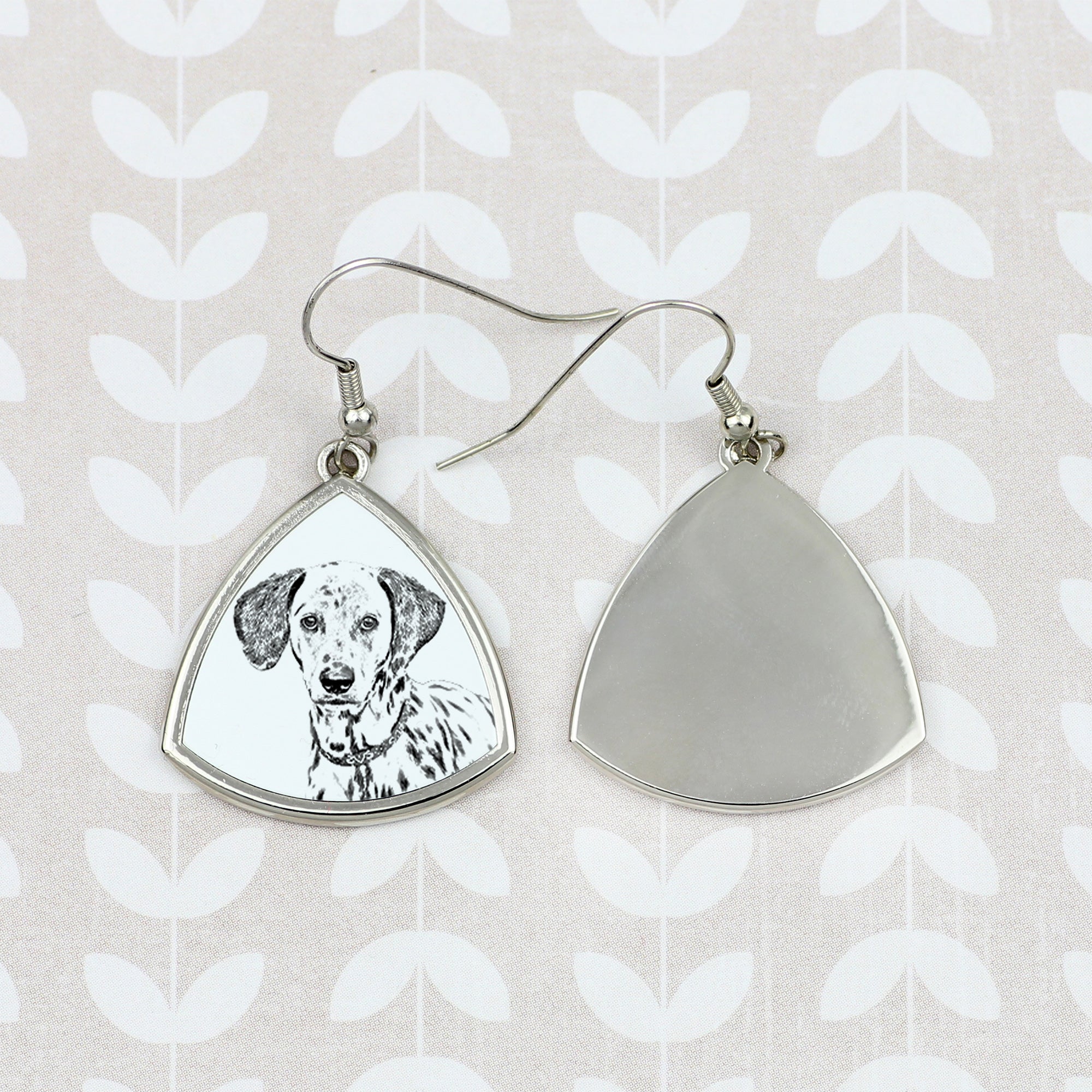 Dalmatian, Carriage Dog, Spotted Coach Dog - dog earrings, hanging earrings with a picture, personalized jewelry with Art-Dog brand print