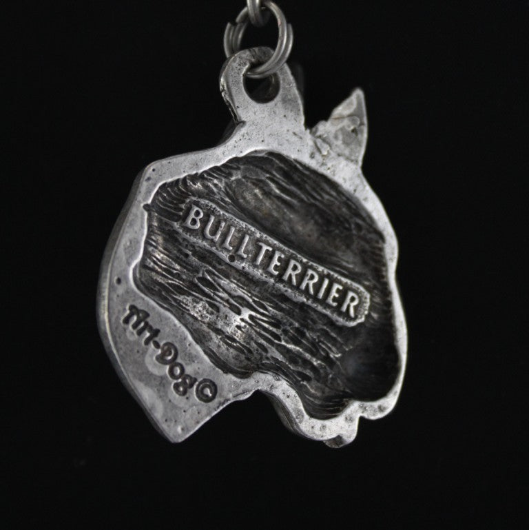 Bull Terrier, Bully II - Dog necklace in gift box, silver-plated locket for dog fan, striking pendant by Art-Dog brand
