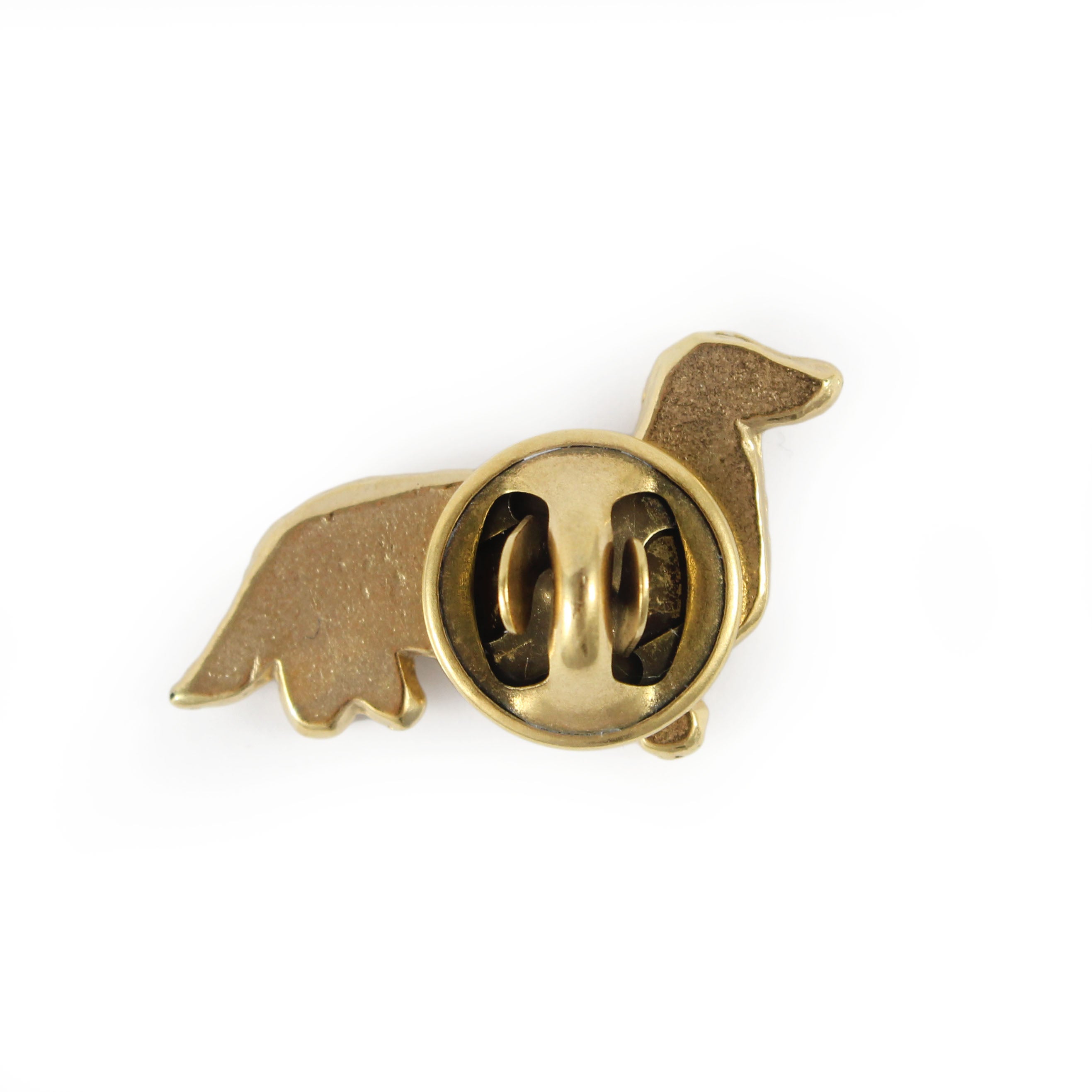 Dachshund III - gold-plated pin brooch, elegant dog ornament, unique pin by Art-Dog brand