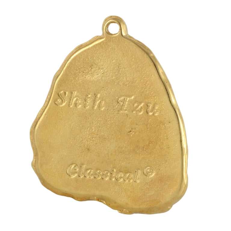 Shih Tzu, Chrysanthemum Dog I - Dog necklace in gift box, gold-plated pendant for dog fan, striking jewellery by Art-Dog
