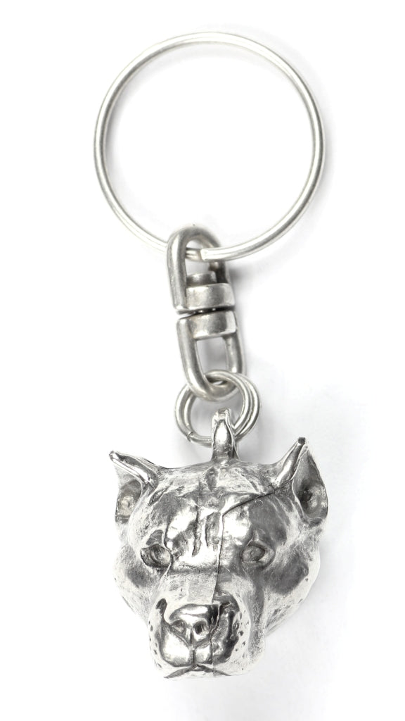 American Staffordshire Terrier, Amstaff - Silver-plated pendant with a dog in a decorative box, handbag decoration, backpack pendant by Art-Dog brand