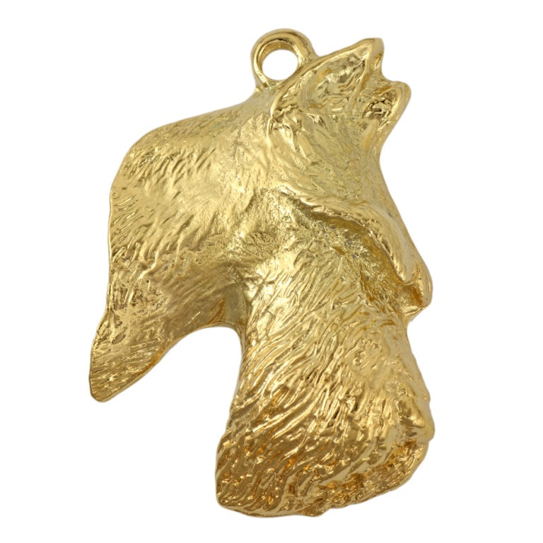 Scottish terrier, Aberdeen Terrier, Scottie, Aberdeenie - Gilded key ring with dog, handbag decoration, luxury accessory by Art-Dog brand