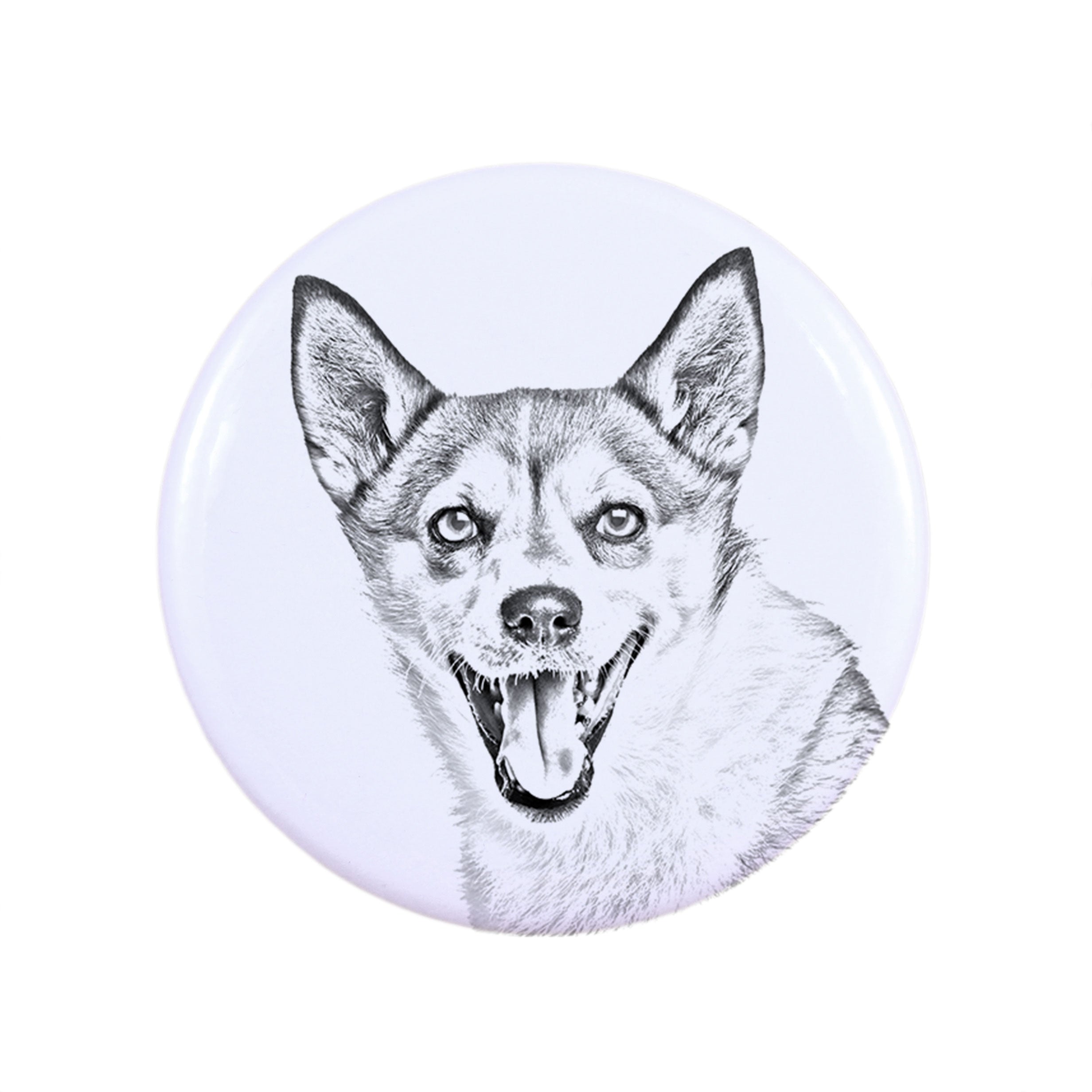 Norwegian Lundehund, Norsk Lundehund - magnet with a dog's pupil, exceptionally light, strong magnet, handmade product by the Art-Dog brand