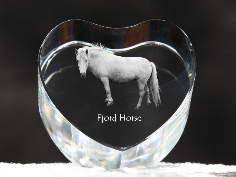 Fjord Horse - a photo of a horse in crystal, a crystal heart, a unique frame with a photo from the Art-Dog brand