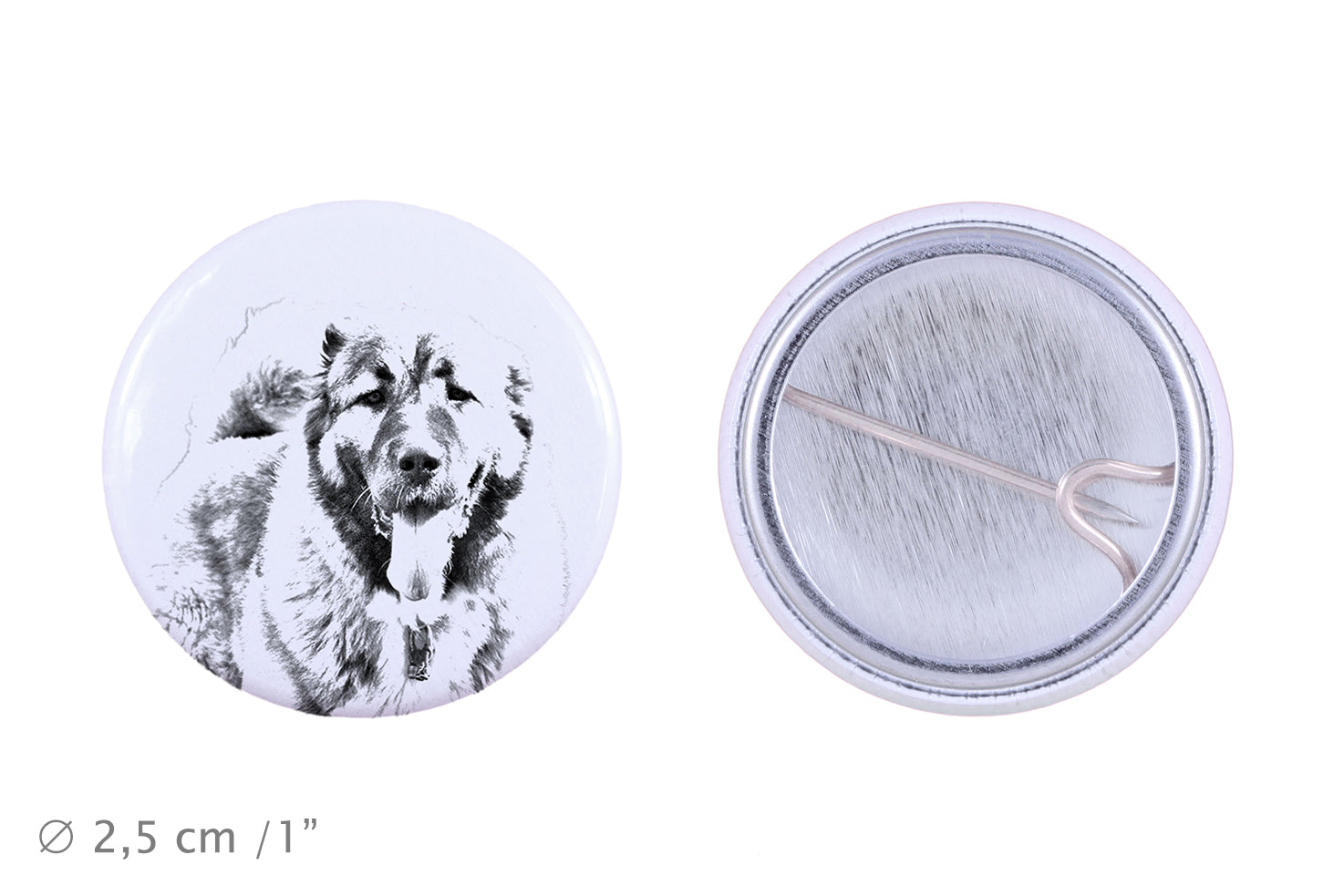 Caucasian Shepherd Dog, Caucasian Ovcharka - pin with your dog, add your own photo, Art-Dog brand