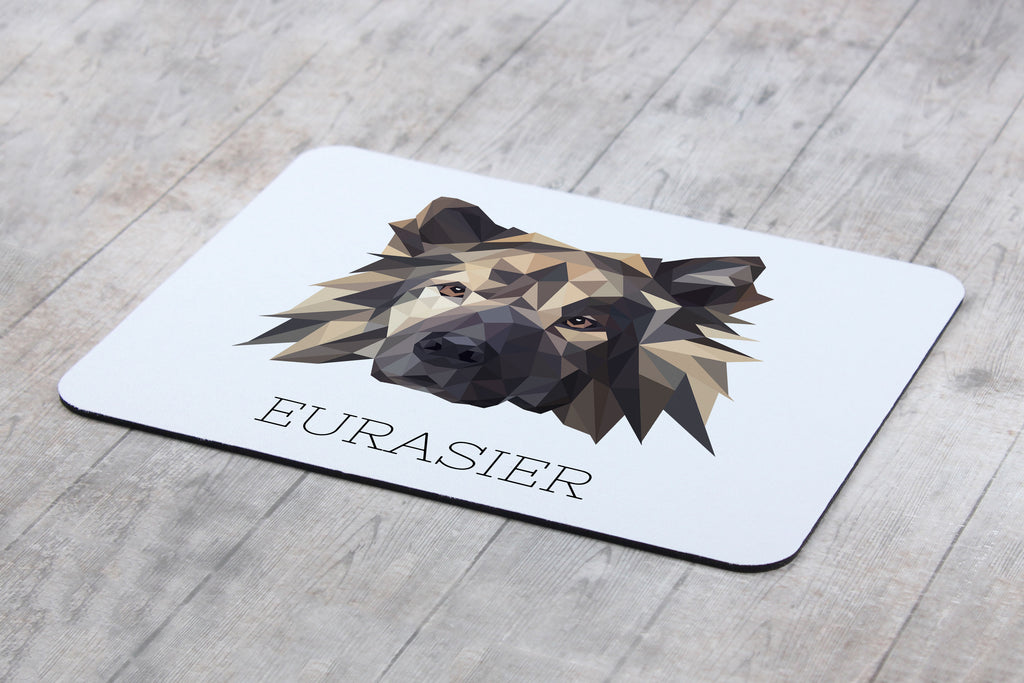 Eurasian, Eurasier - geometric mouse pad with a picture and text by Art-Dog