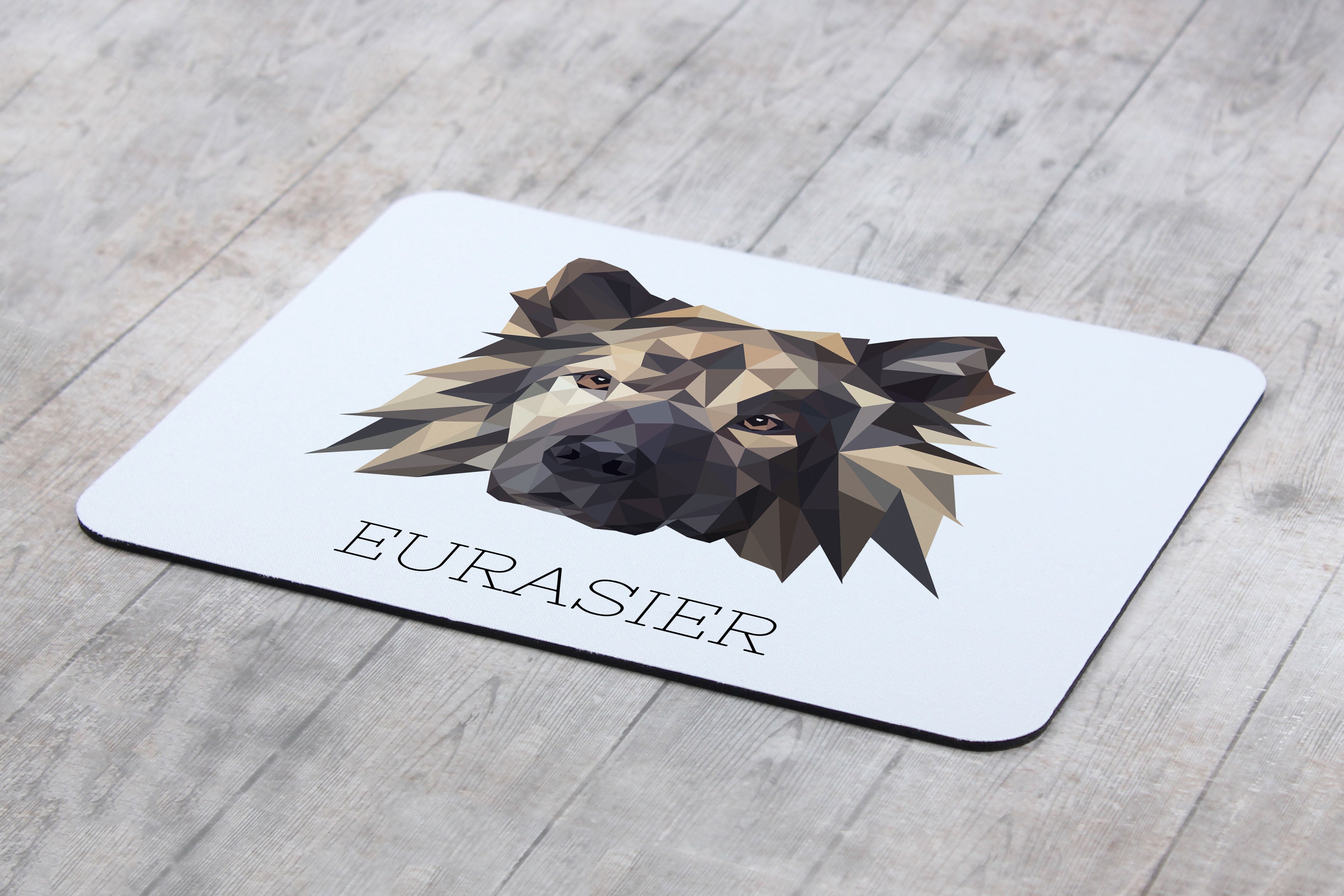 Eurasian, Eurasier - geometric mouse pad with a picture and text by Art-Dog