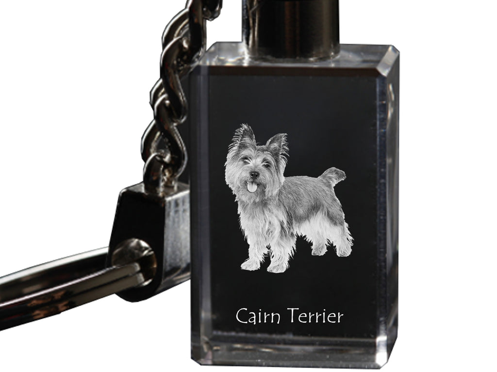 Cairn Terrier - Crystal key ring with dog photo, illuminated key ring, unique gift by Art-Dog brand