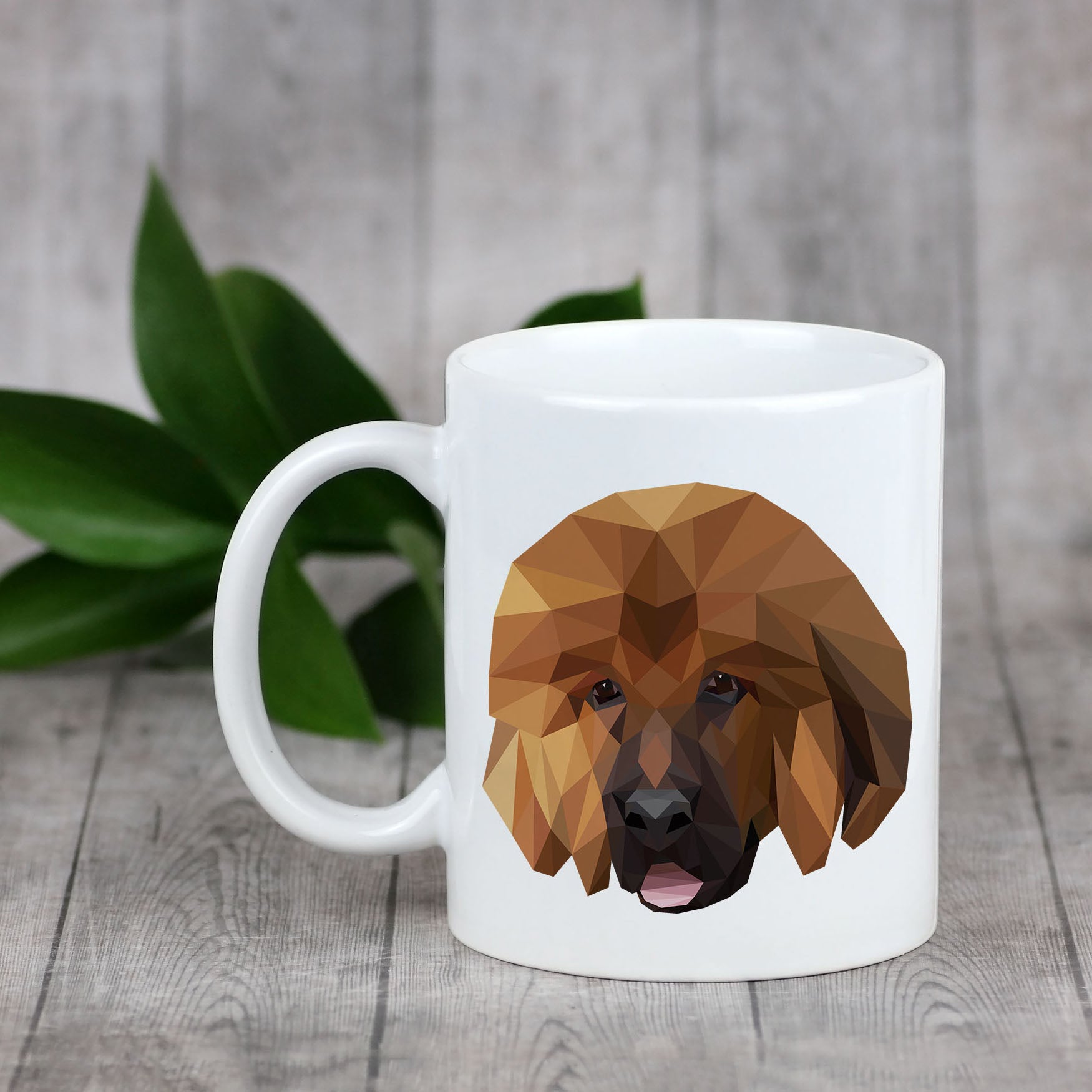 Tibetan Mastiff, Do khyi - cup with a geometric dog image and the inscription Art-Dog