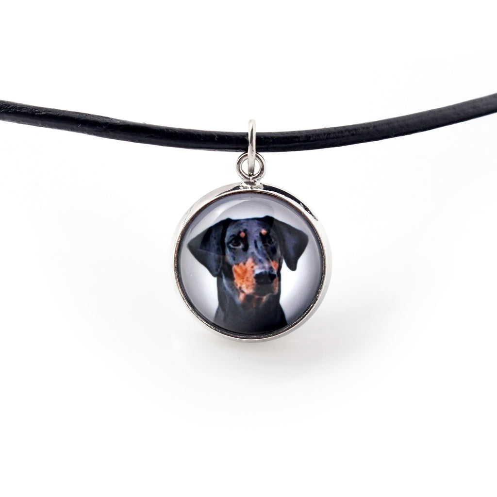 Dobermann, Doberman Pinscher, Dobie II - jewelry with your photo box, set of necklace and earrings, personalized products from the Art-Dog brand