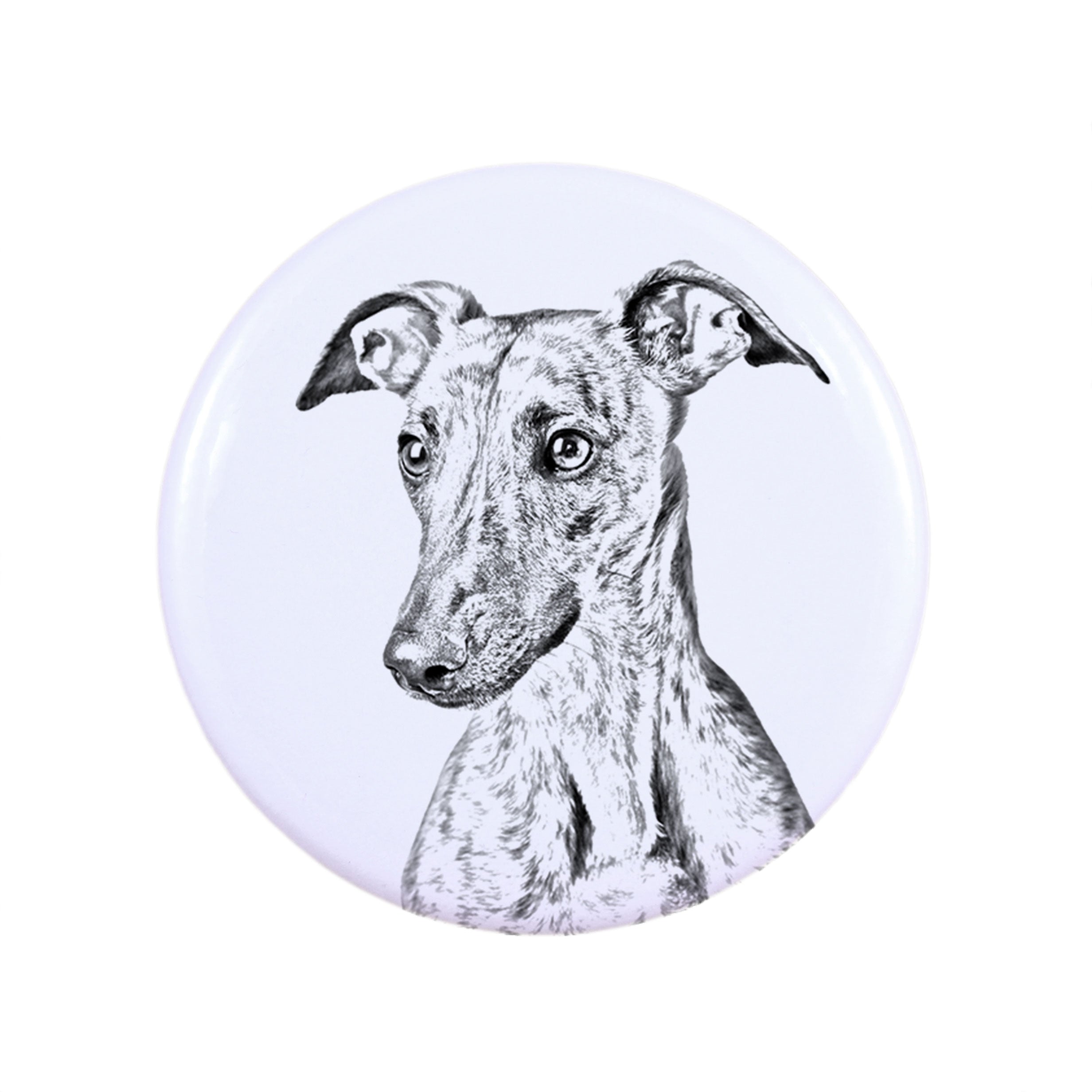 Whippet - pin with your dog, add your own photo, Art-Dog brand