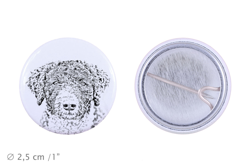 Spanish Water Dog - pin with your dog, add your own photo, Art-Dog brand